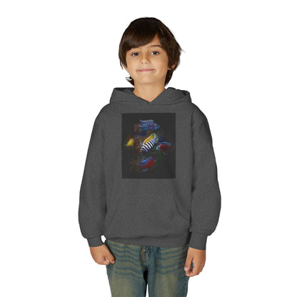 Youth Hoodie — Colorful Aquarium Fish Graphic Pullover