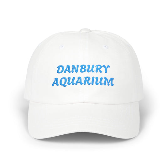 Danbury Aquarium Dad Cap — Embroidered White Baseball Hat