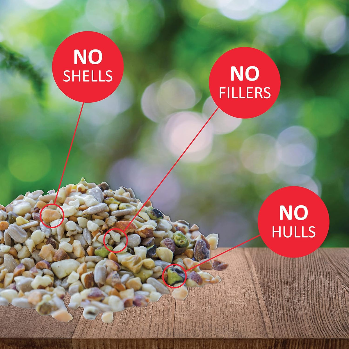 Fine Tunes No Waste Bird Seed Mix-15 Lb