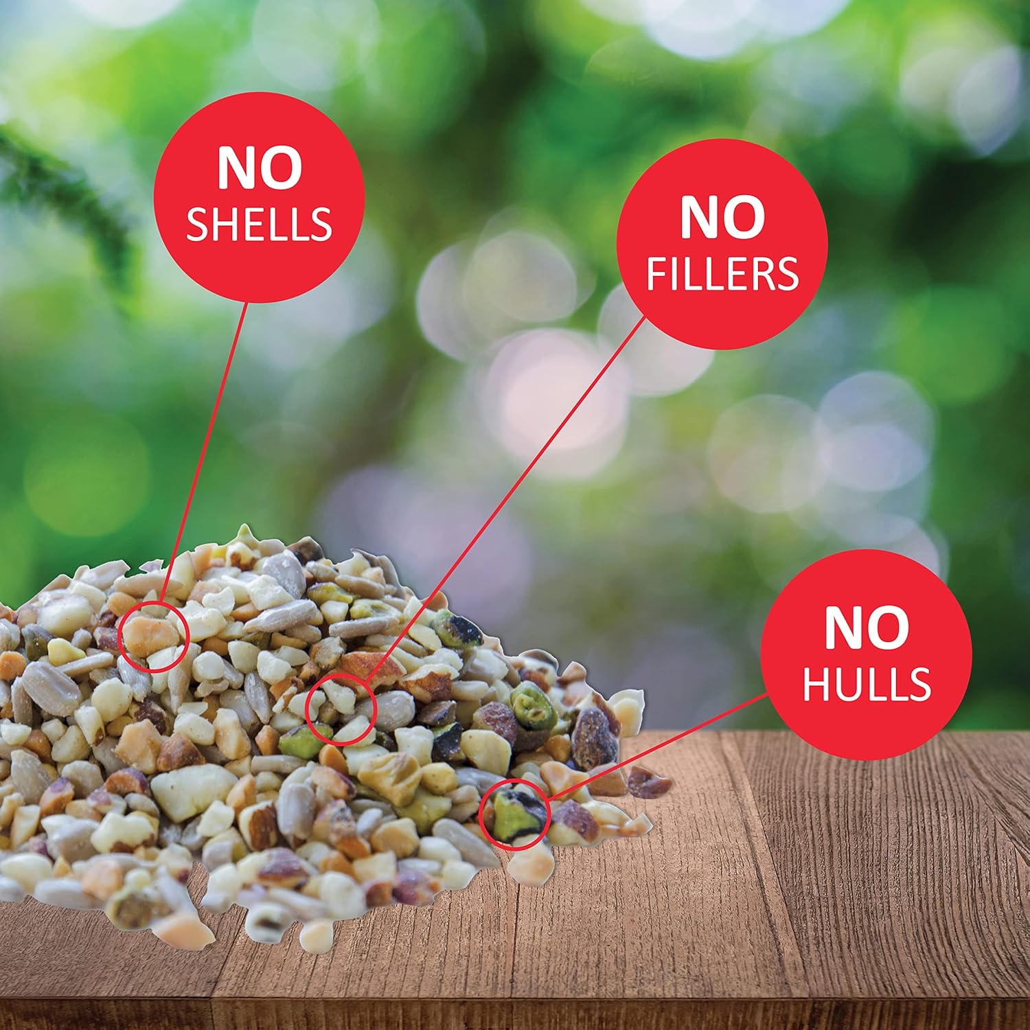 Fine Tunes No Waste Bird Seed Mix-15 Lb
