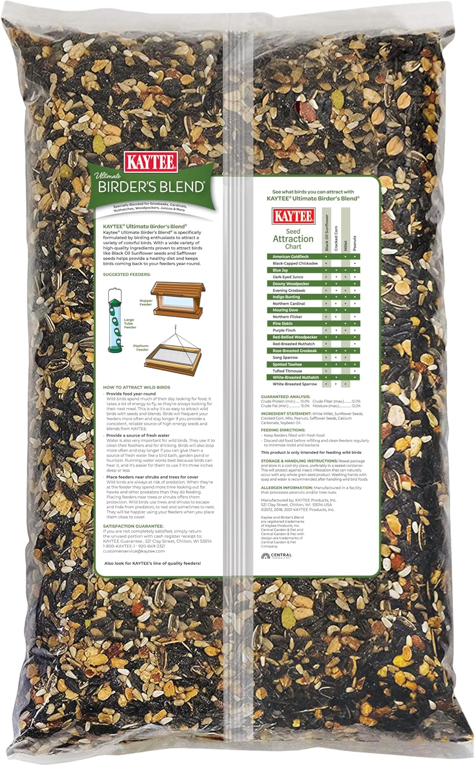 Ultimate Wild Bird Seed Blend - 10 lbs of Premium Food for Grosbeaks, Cardinals, Nuthatches, Woodpeckers & More!