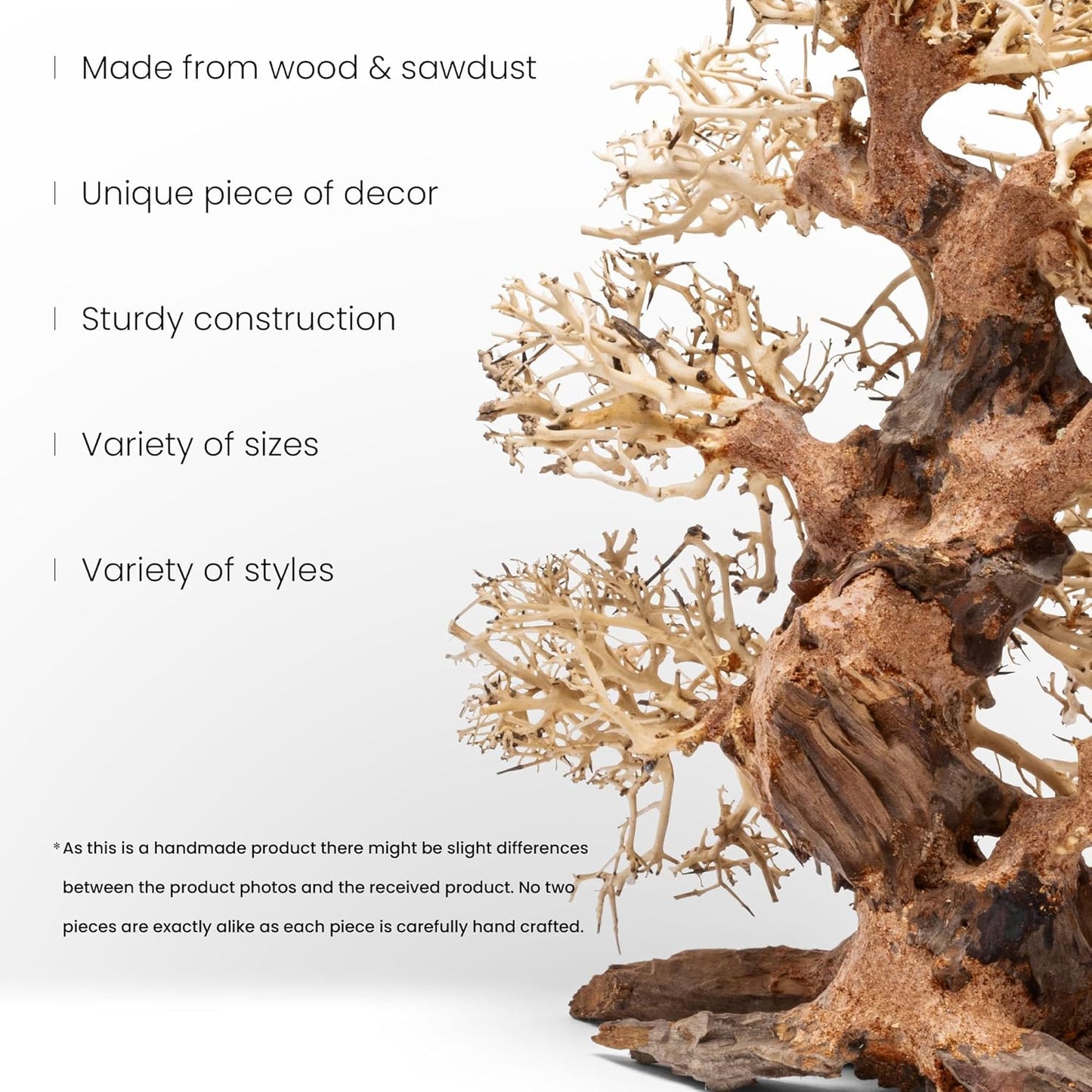 Transform Your Aquarium with the Stunning Bonsai Driftwood - Handcrafted Natural Hardscape for Aquascaping and Aquatic Plants - Large Size 15.5x7.5x16 IN