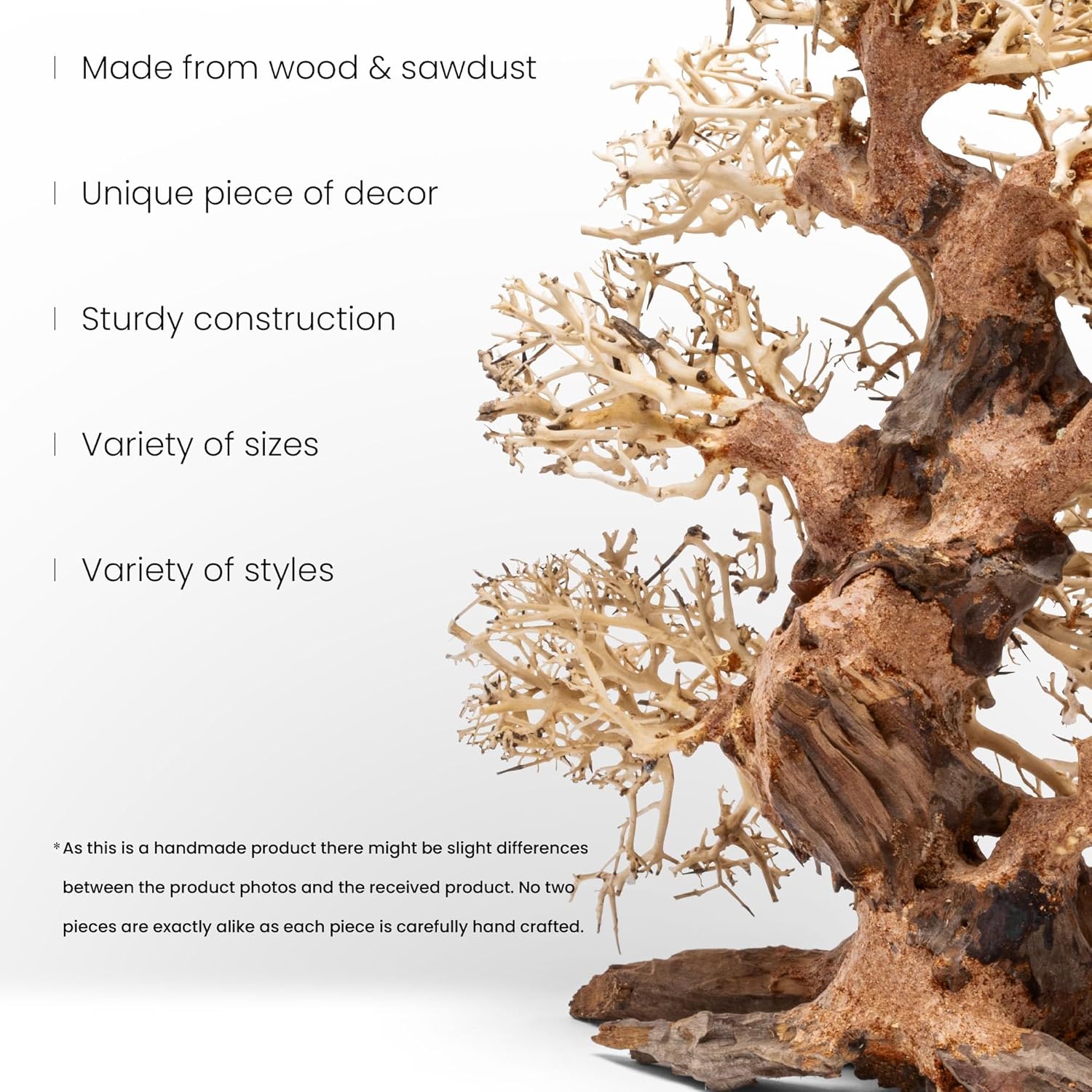 Transform Your Aquarium with the Stunning Bonsai Driftwood - Handcrafted Natural Hardscape for Aquascaping and Aquatic Plants - Large Size 15.5x7.5x16 IN