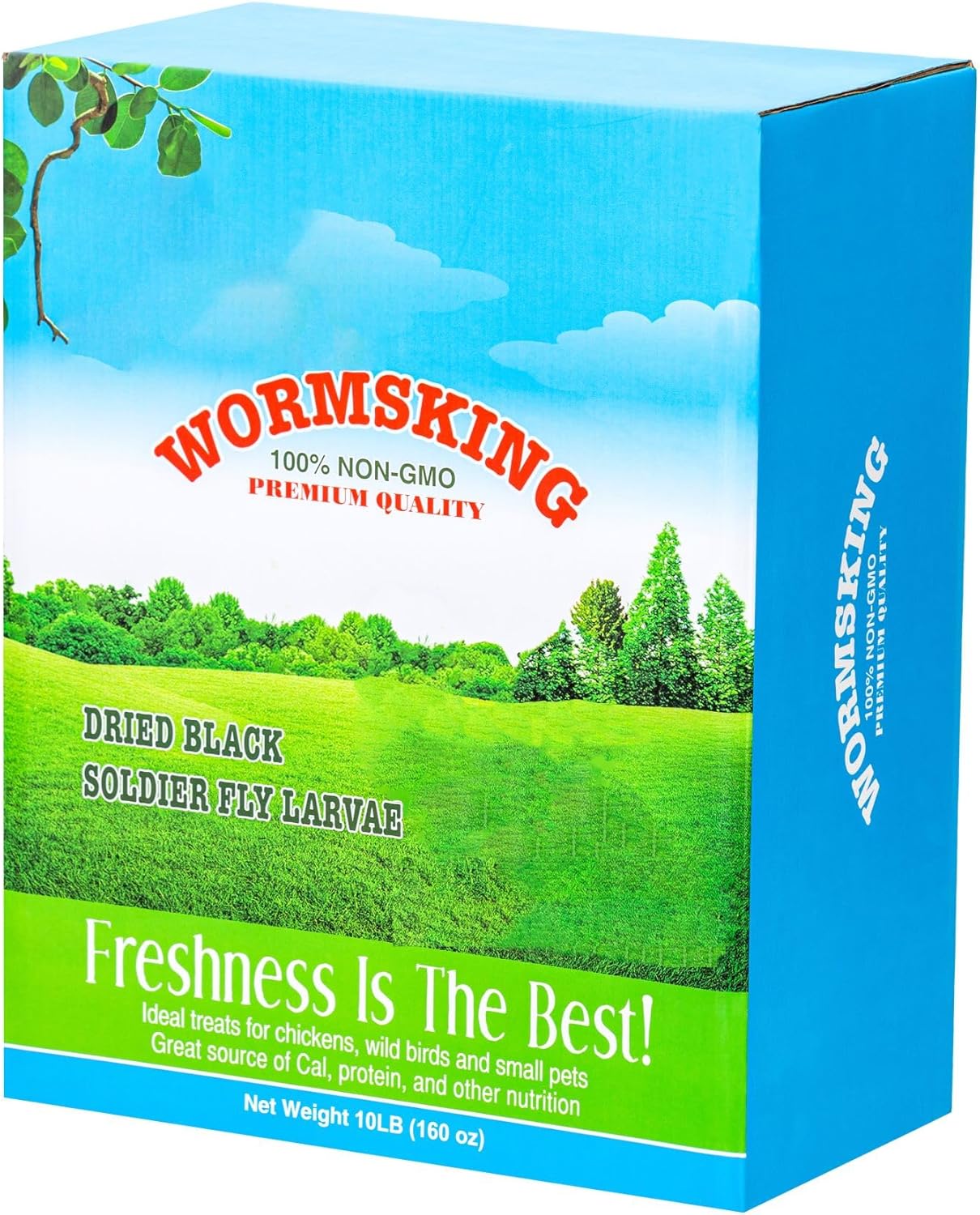 10LB Dried Black Soldier Fly Larvae, More Calcium than Dried Mealworms, High Protein Chicken Feed, Poultry Treat