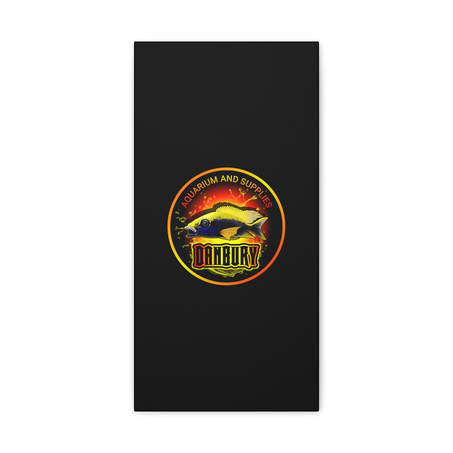 Danbury Aquarium Supplies Fish Logo Matte Canvas Print