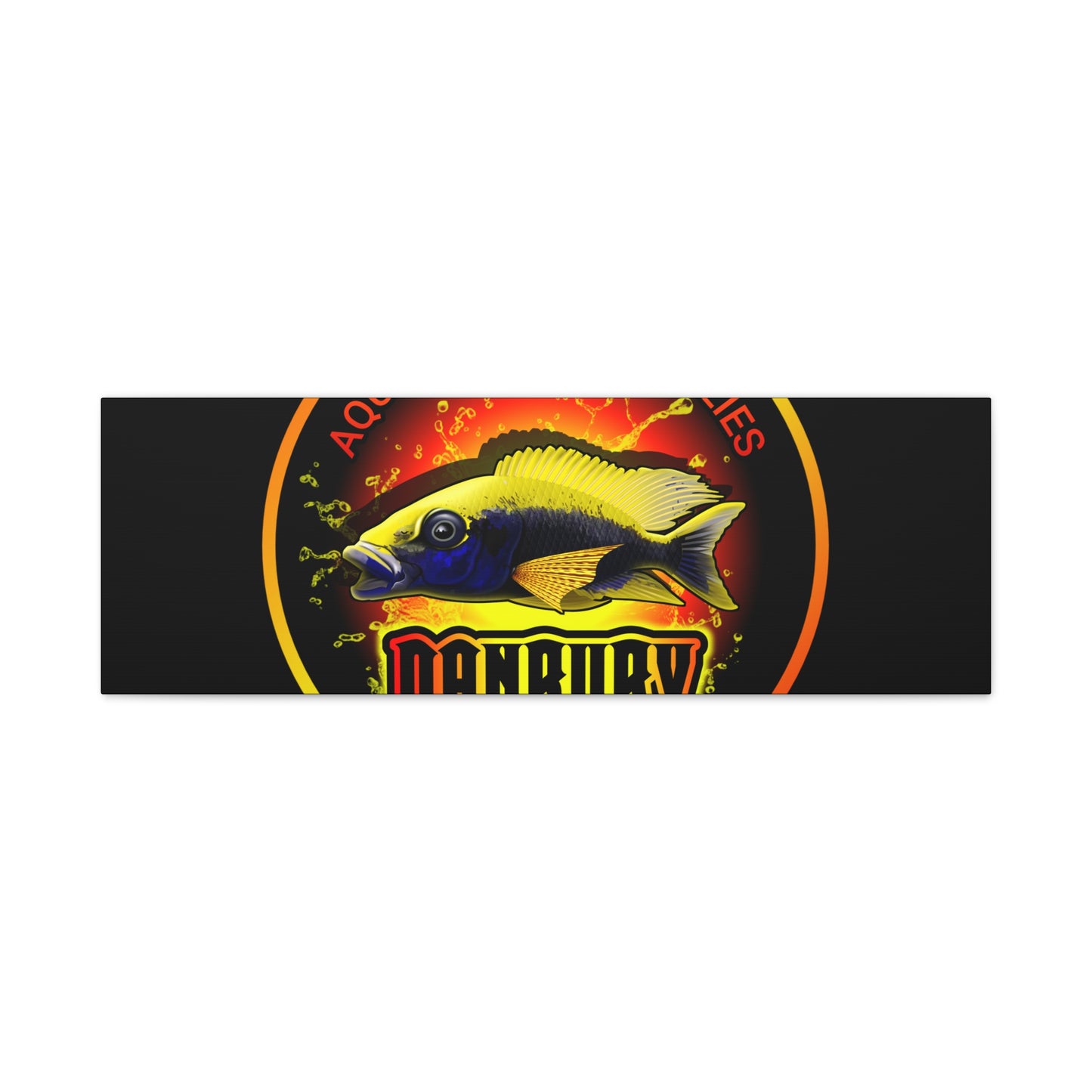 Danbury Aquarium Supplies Fish Logo Matte Canvas Print