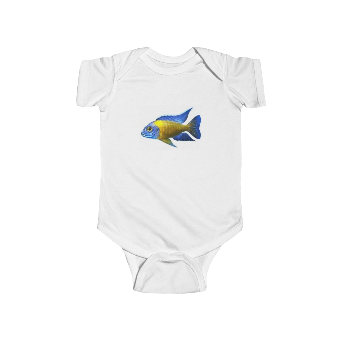 Infant Bodysuit with Colorful Tropical Fish Print — Cute Baby Ocean Onesie