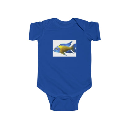 Infant Bodysuit with Colorful Tropical Fish Print — Cute Baby Ocean Onesie