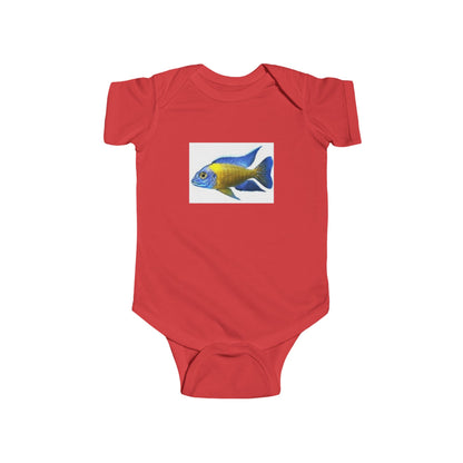 Infant Bodysuit with Colorful Tropical Fish Print — Cute Baby Ocean Onesie