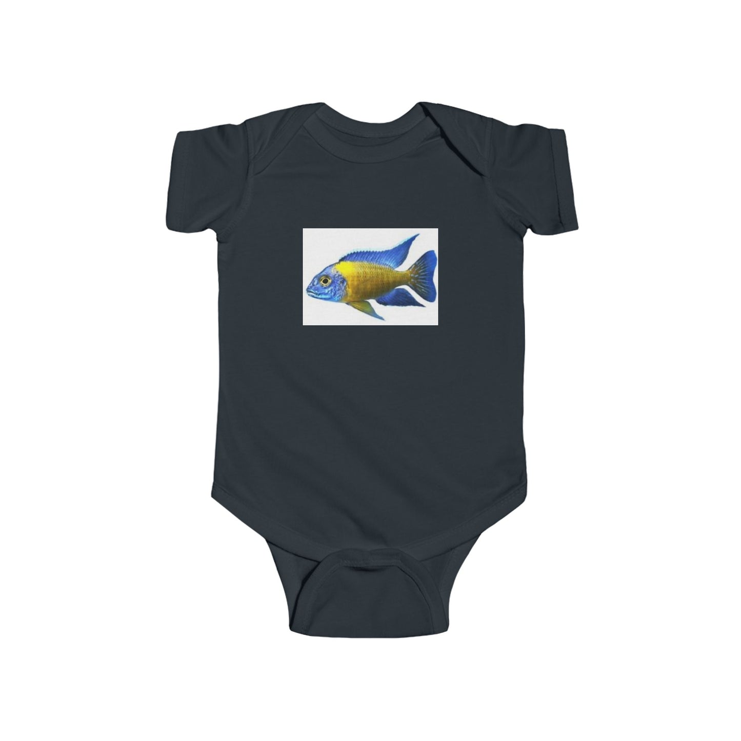 Infant Bodysuit with Colorful Tropical Fish Print — Cute Baby Ocean Onesie