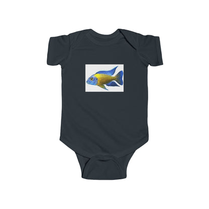 Infant Bodysuit with Colorful Tropical Fish Print — Cute Baby Ocean Onesie