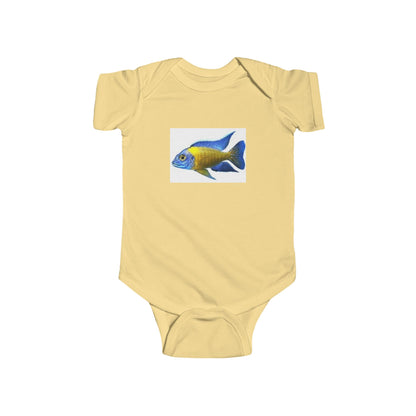 Infant Bodysuit with Colorful Tropical Fish Print — Cute Baby Ocean Onesie