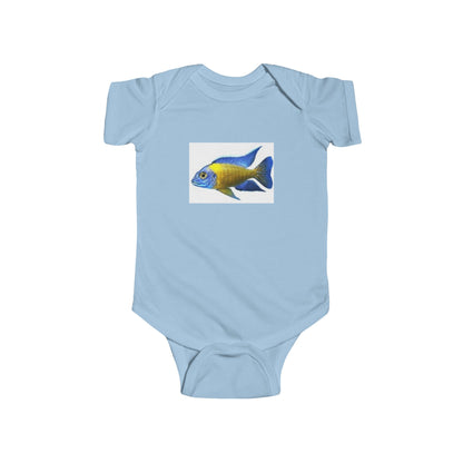 Infant Bodysuit with Colorful Tropical Fish Print — Cute Baby Ocean Onesie