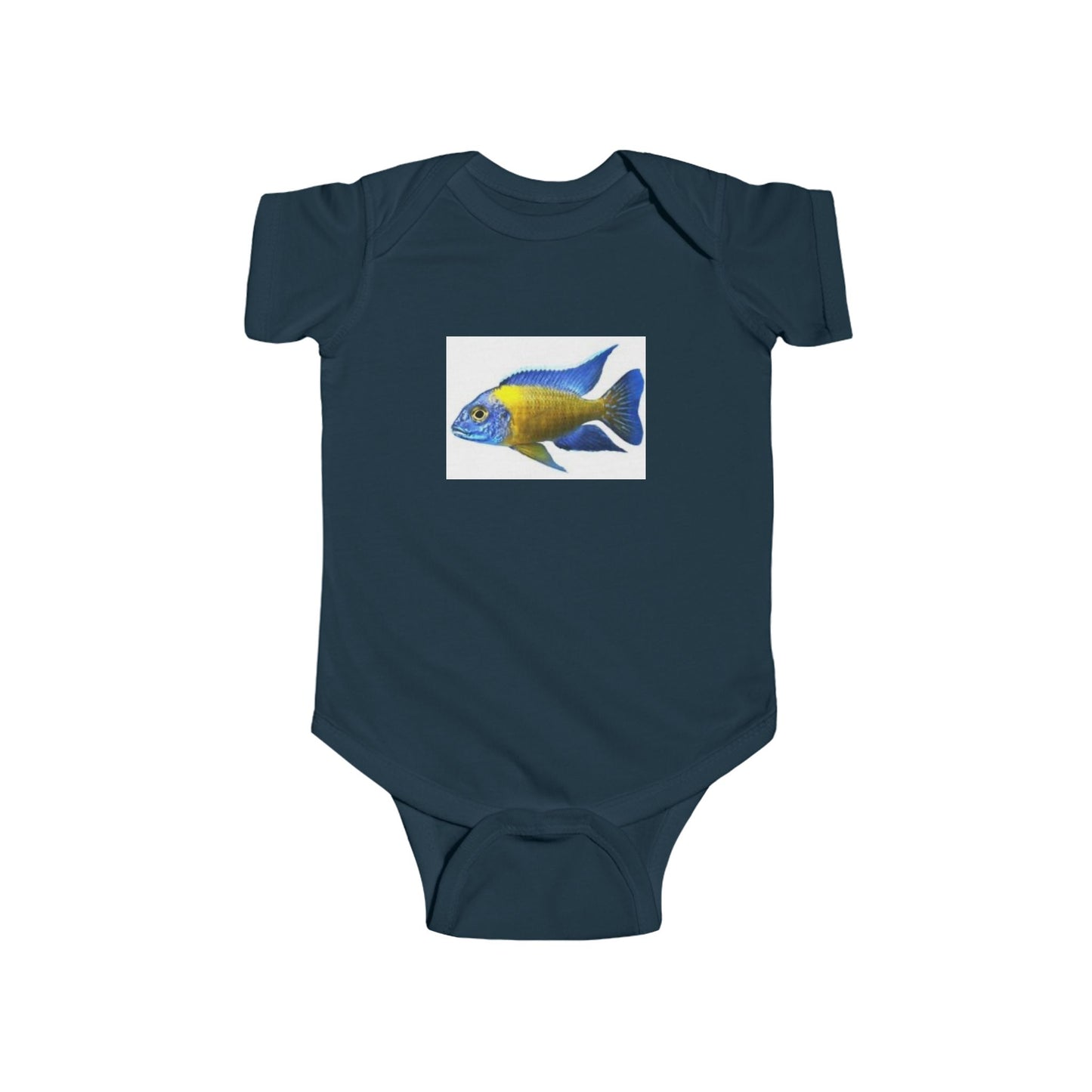 Infant Bodysuit with Colorful Tropical Fish Print — Cute Baby Ocean Onesie