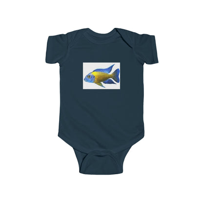 Infant Bodysuit with Colorful Tropical Fish Print — Cute Baby Ocean Onesie