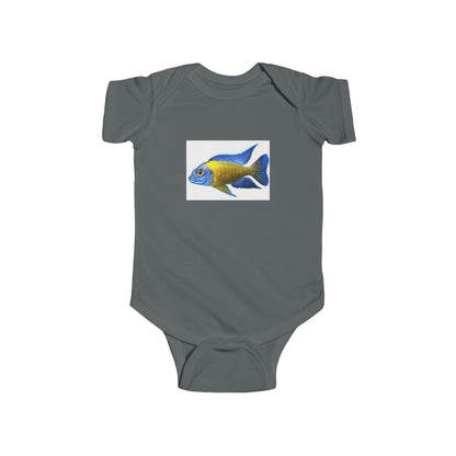 Infant Bodysuit with Colorful Tropical Fish Print — Cute Baby Ocean Onesie