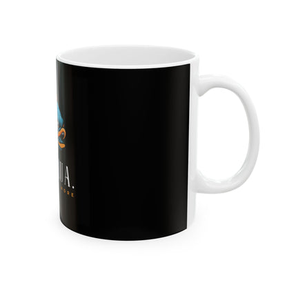 Dan Aqua Fishing Logo Ceramic Mug — Fish Lover Coffee Cup (11oz & 15oz)