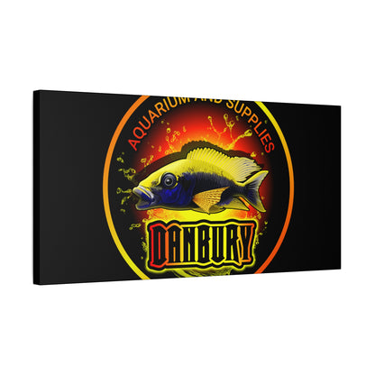 Danbury Aquarium Supplies Fish Logo Matte Canvas Print