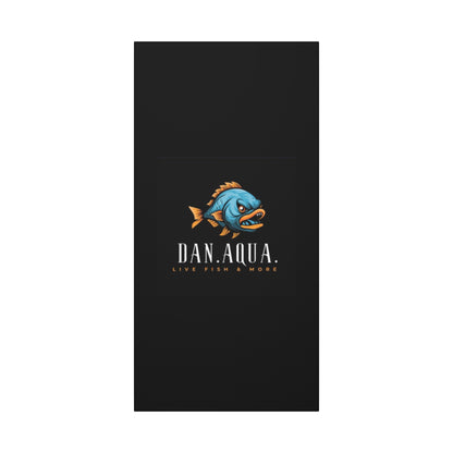 Dan.Aqua Fish Logo Canvas Print — Matte Stretched Wall Art