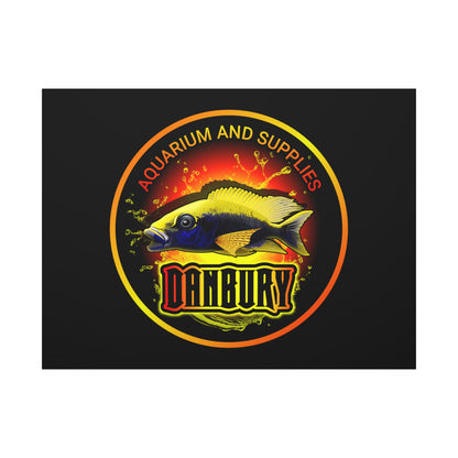 Danbury Aquarium Supplies Fish Logo Matte Canvas Print