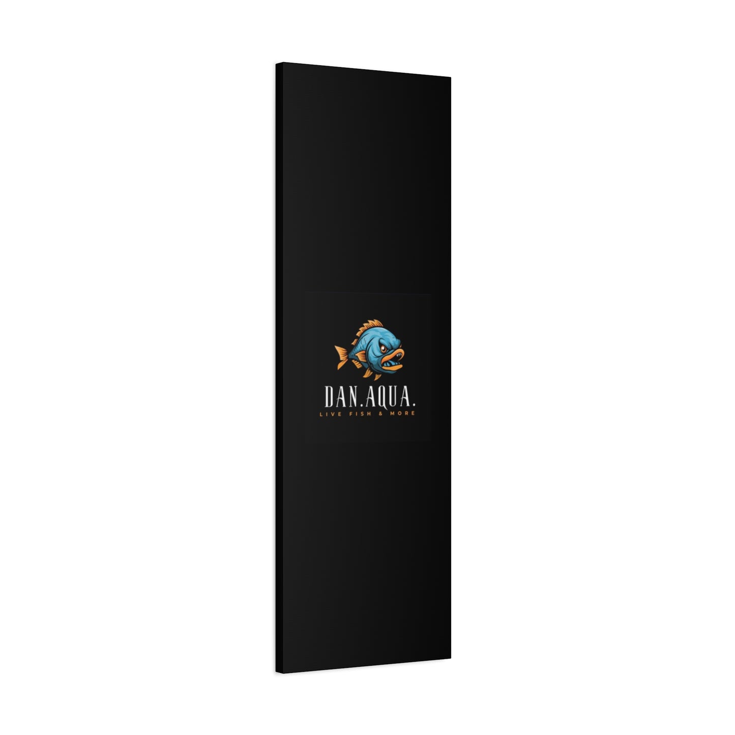 Dan.Aqua Fish Logo Canvas Print — Matte Stretched Wall Art