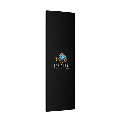 Dan.Aqua Fish Logo Canvas Print — Matte Stretched Wall Art