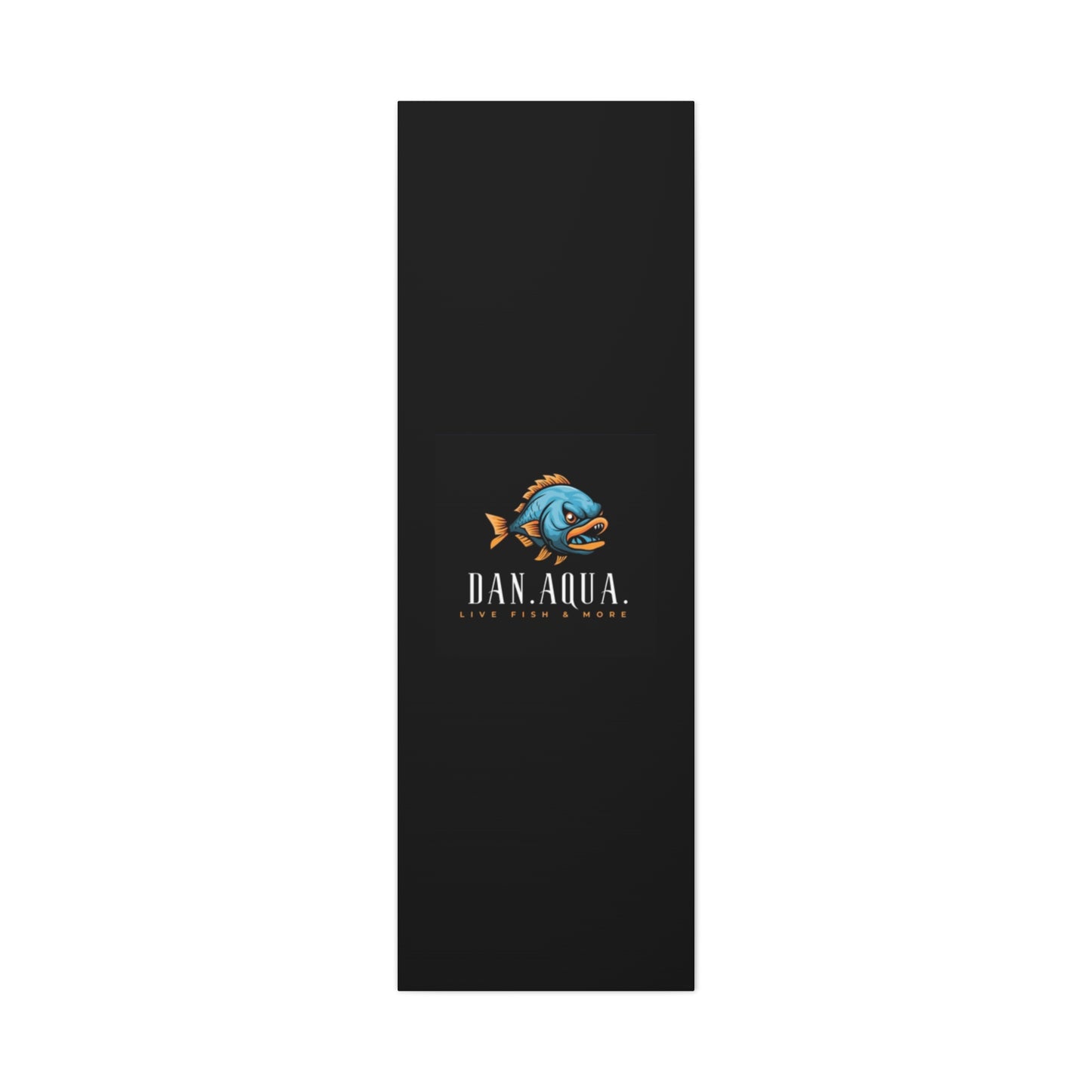 Dan.Aqua Fish Logo Canvas Print — Matte Stretched Wall Art