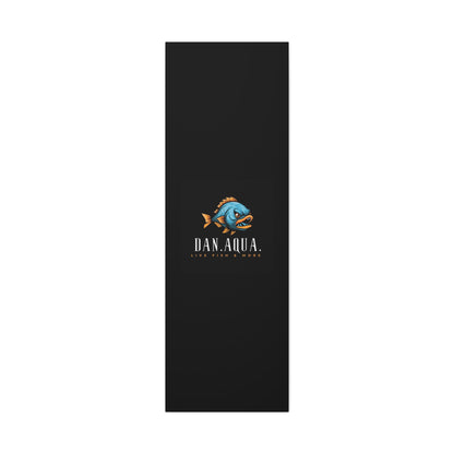 Dan.Aqua Fish Logo Canvas Print — Matte Stretched Wall Art