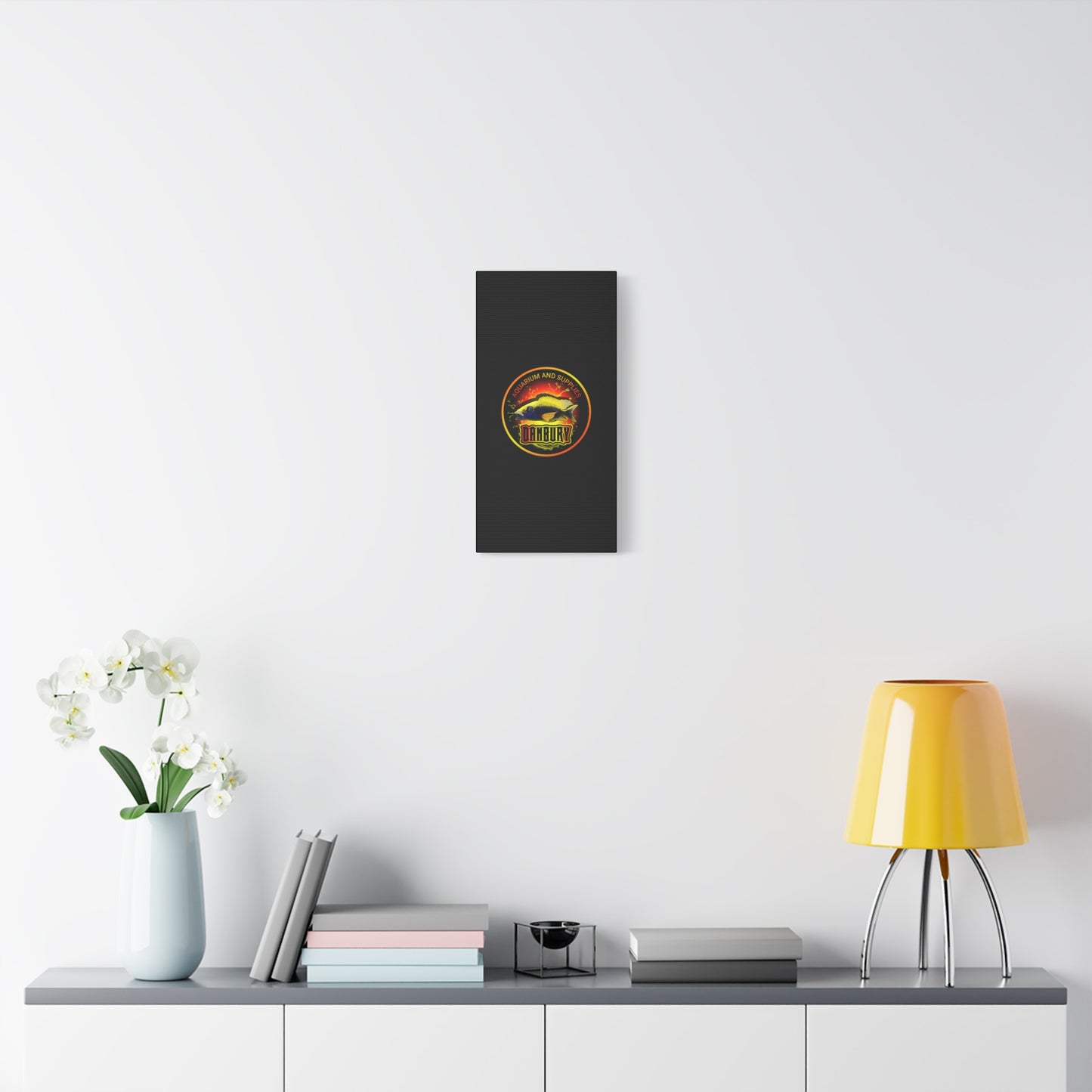 Danbury Aquarium Supplies Fish Logo Matte Canvas Print