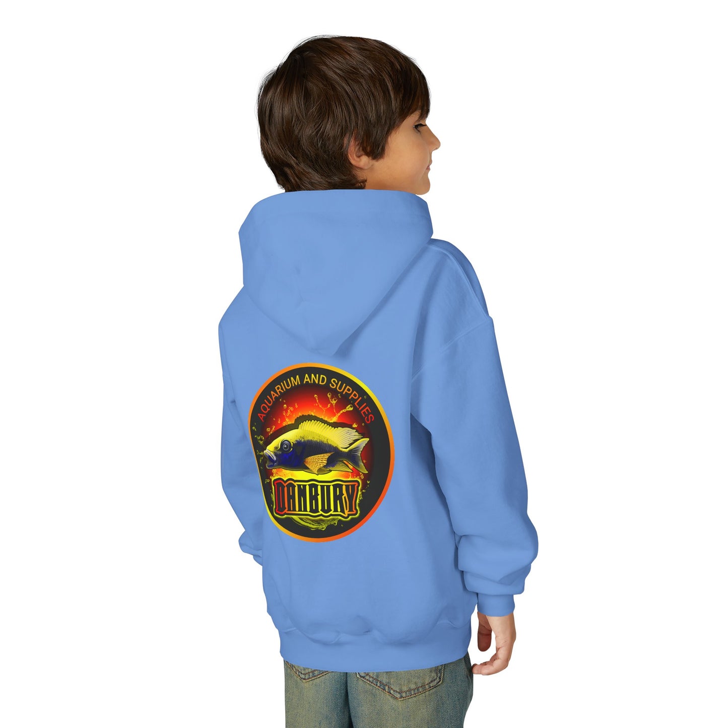 Youth Hoodie — Colorful Aquarium Fish Graphic Pullover