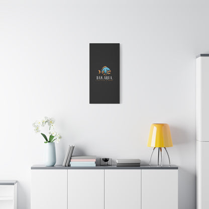 Dan.Aqua Fish Logo Canvas Print — Matte Stretched Wall Art
