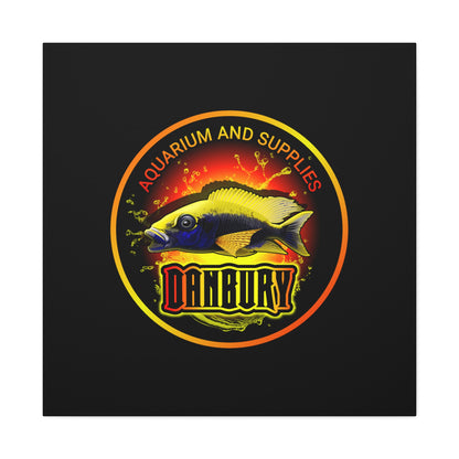 Danbury Aquarium Supplies Fish Logo Matte Canvas Print