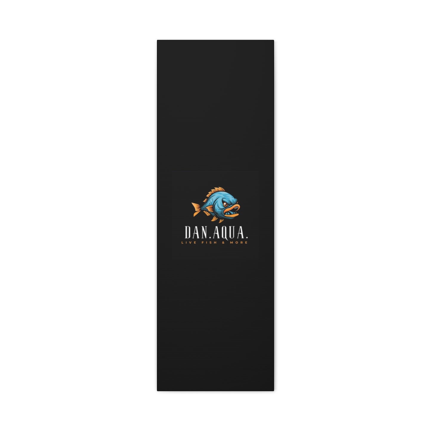 Dan.Aqua Fish Logo Canvas Print — Matte Stretched Wall Art
