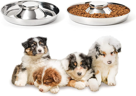 Premium Stainless Steel Puppy Bowls - Set of 2 Durable Dog Feeders for Food & Water - Perfect for Small, Medium & Large Dogs