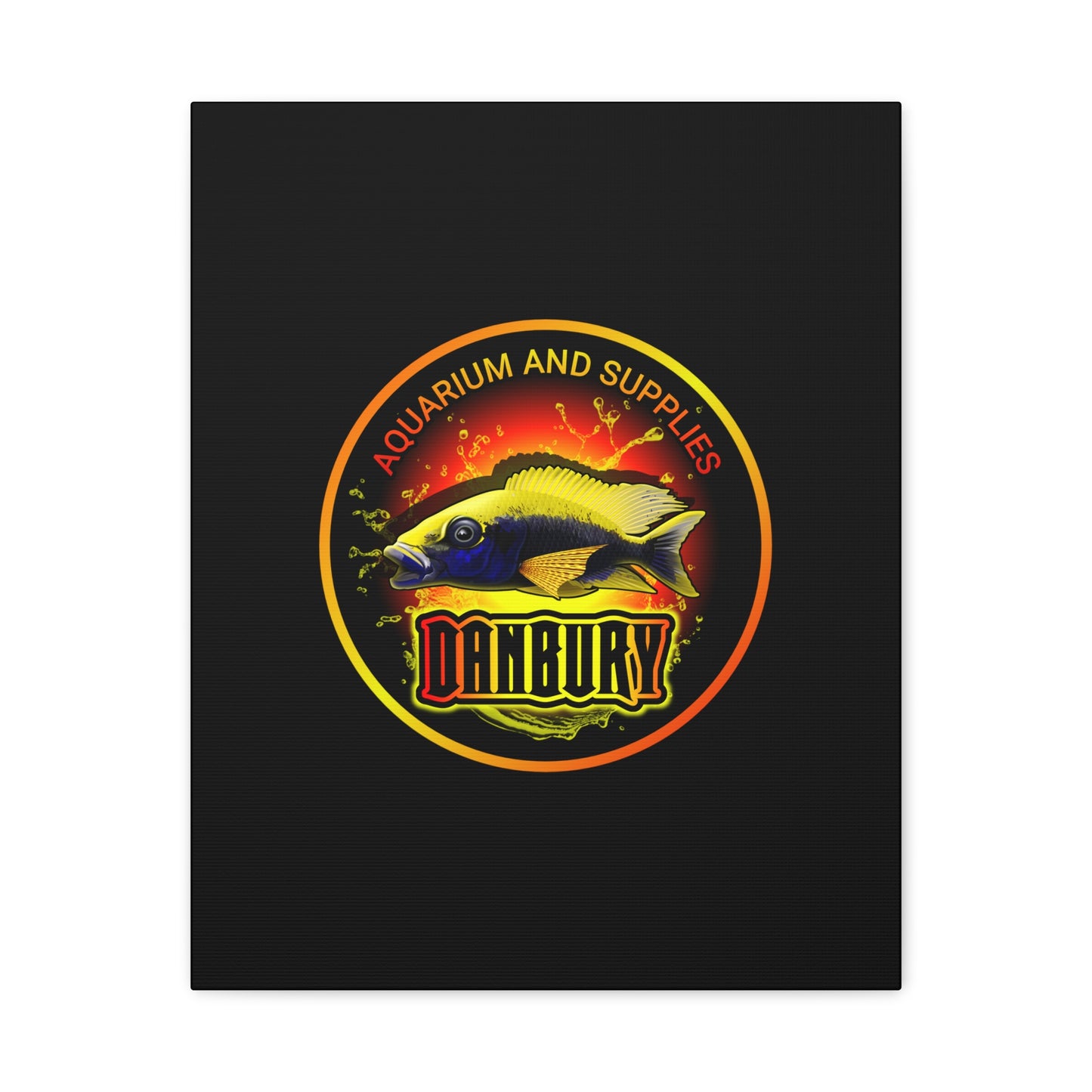 Danbury Aquarium Supplies Fish Logo Matte Canvas Print