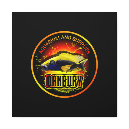 Danbury Aquarium Supplies Fish Logo Matte Canvas Print