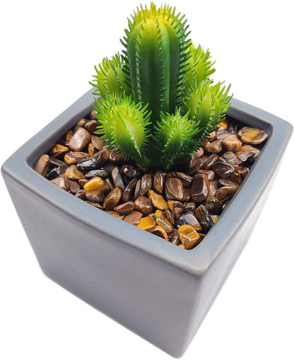 Tiger's Eye Decorative Rocks - 1 Lb Irregular Gem Pebbles for Aquariums, Succulents, and Flowerpot Landscapes