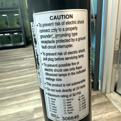 Aqua Ultraviolet UV Twist 40 Watt, 2" Black, A00347 (USED TESTED)