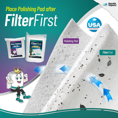 Aquarium Bundle includes Filter First 12" x 72" and Polishing Pad 100 Micron 1 Pack