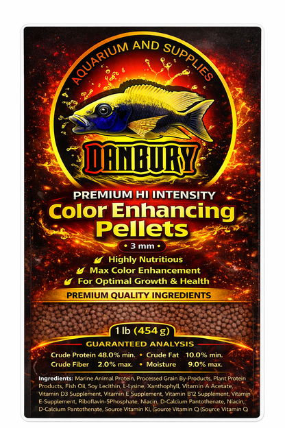 DANBURY AQUARIUM Premium Hi Intensity Color Enhancing Pellets 3 mm BUY 2 GET FREE SHIPPING