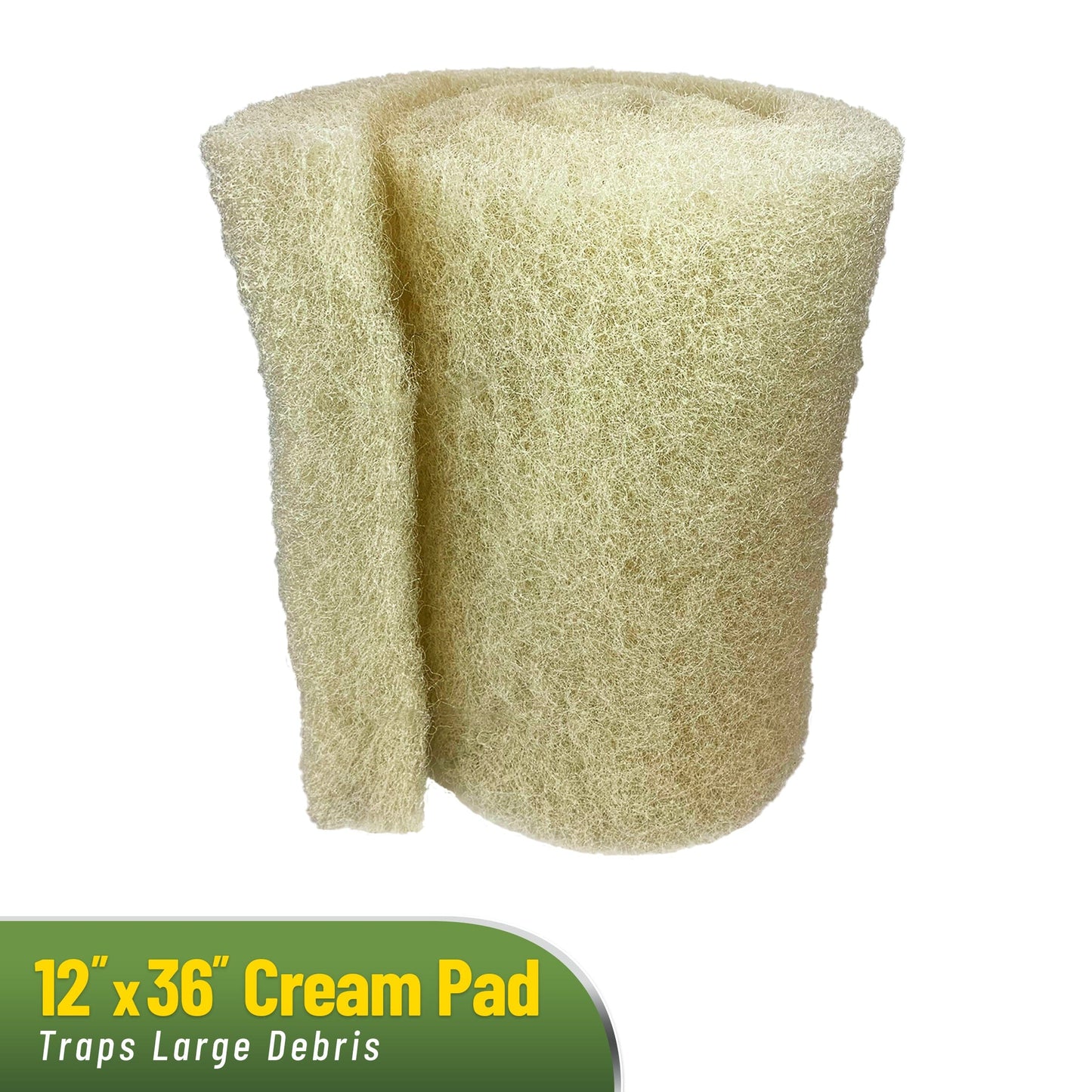 Pond Bundle - Cream Pond Filter Pad 12" x 36" + White Pond Filter Pad 12" x 72"