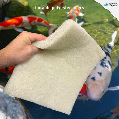 Pond Bundle - Cream Pond Filter Pad 12" x 36" + White Pond Filter Pad 12" x 72"