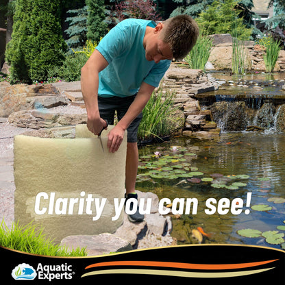 Pond Bundle -Carbon Filter 18"x 36" + BioBall 300 count with Mesh Bag + Cream Pond 18"x36" Bundle