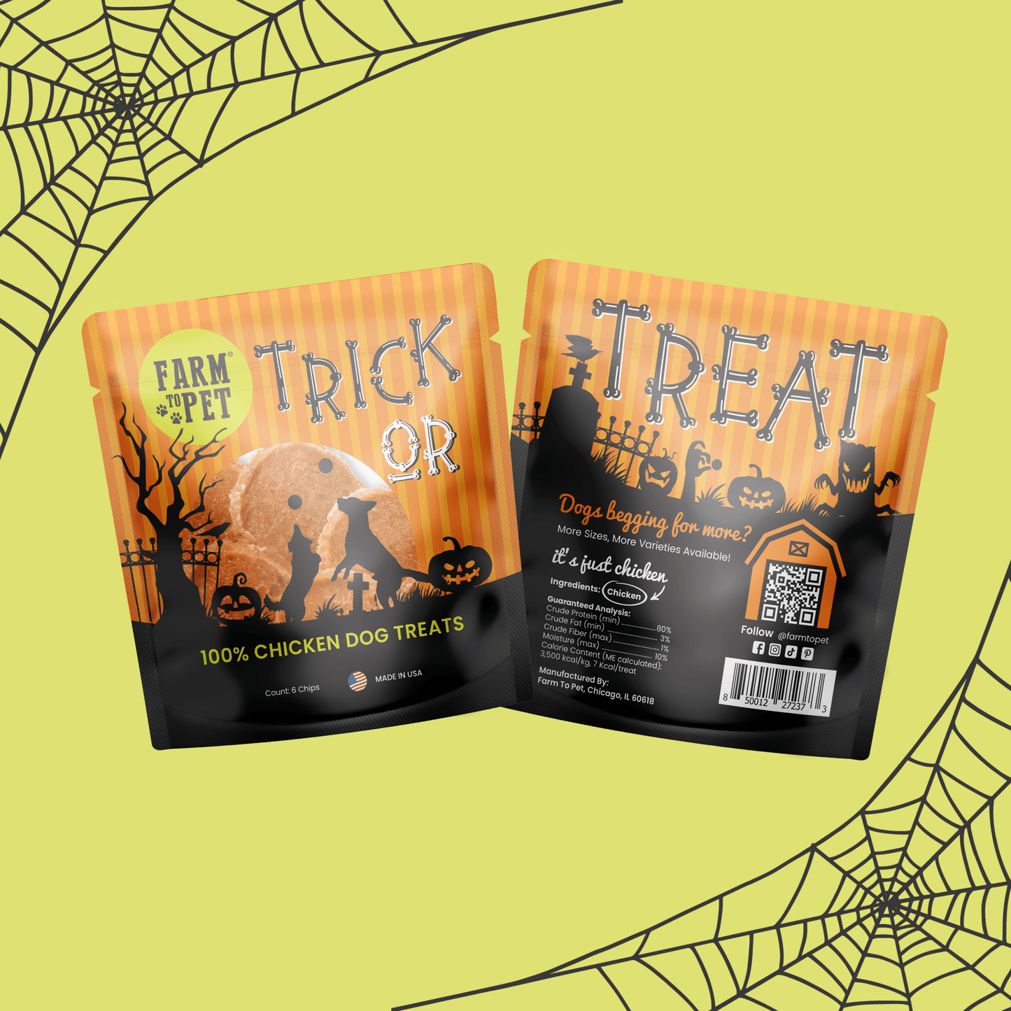 Halloween Dog Treat Snack Pack 24-Piece Bundle