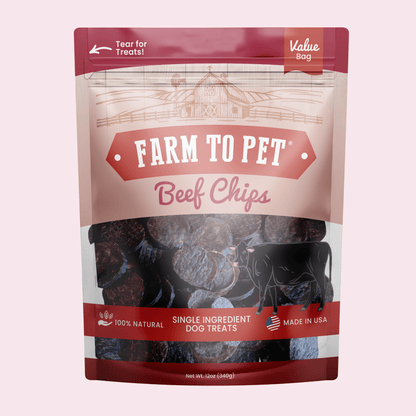 Beef Chips Dog Treats | Single-Ingredient Healthy Treats for Dogs