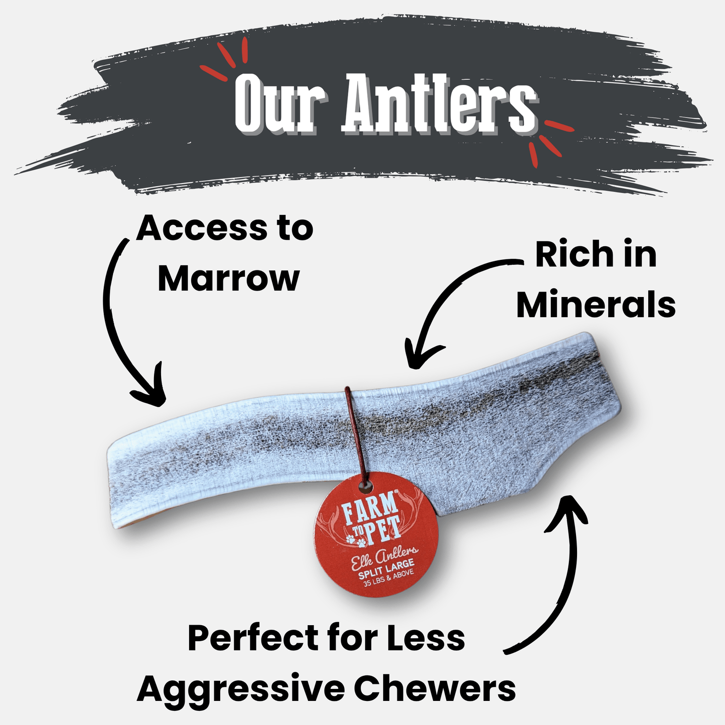 ELK ANTLERS FOR DOGS | WHOLE AND SPLIT ELK ANTLER CHEWS