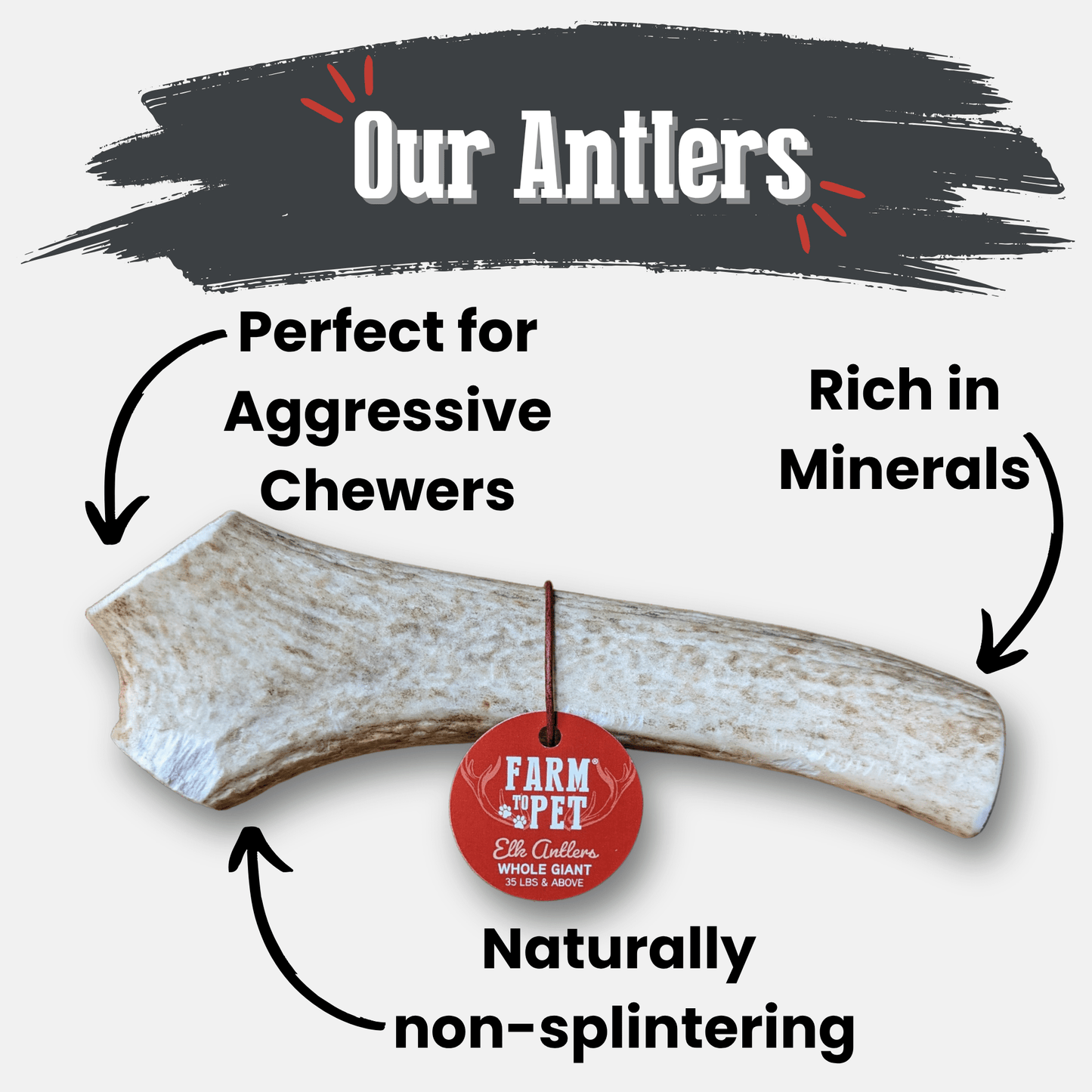 ELK ANTLERS FOR DOGS | WHOLE AND SPLIT ELK ANTLER CHEWS