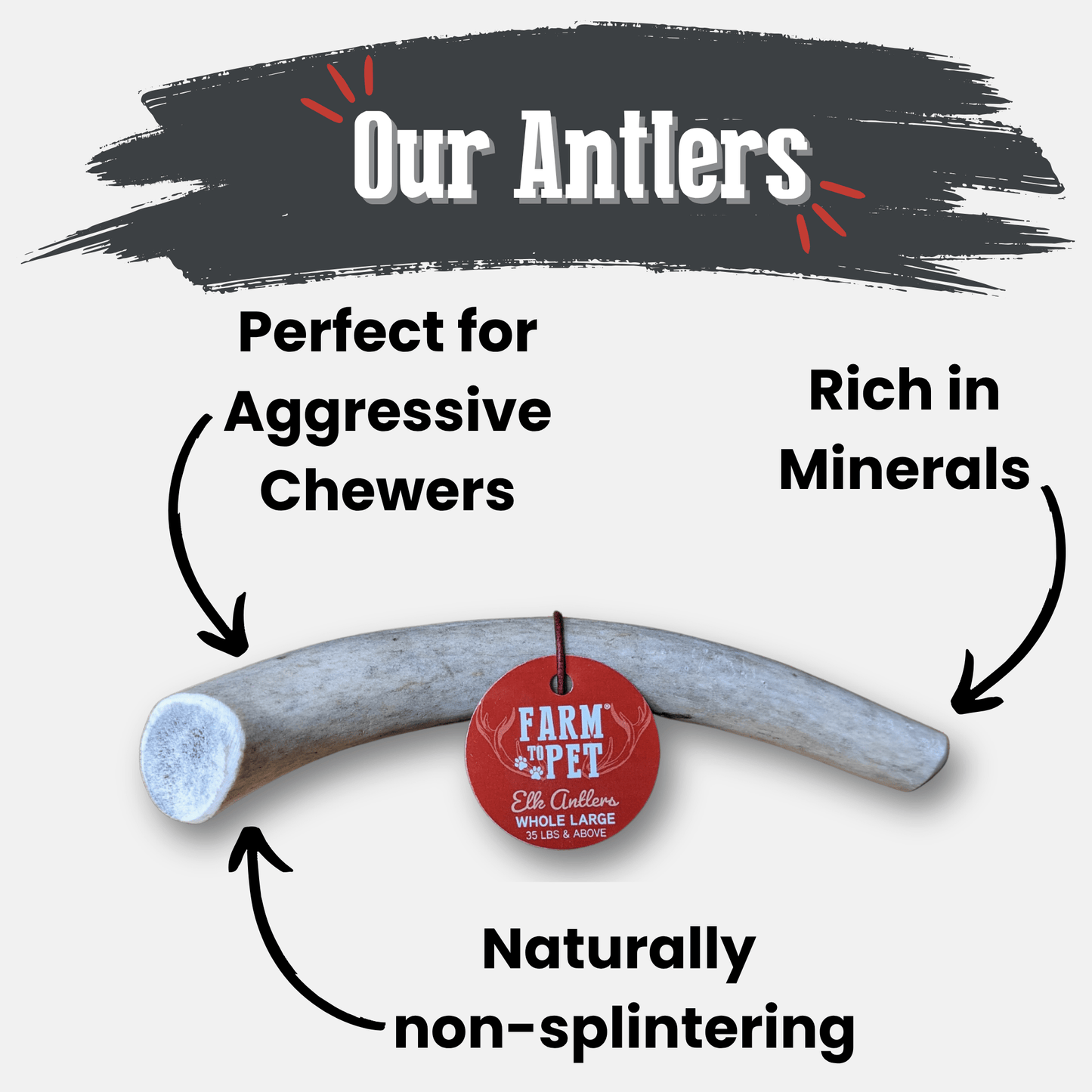 ELK ANTLERS FOR DOGS | WHOLE AND SPLIT ELK ANTLER CHEWS