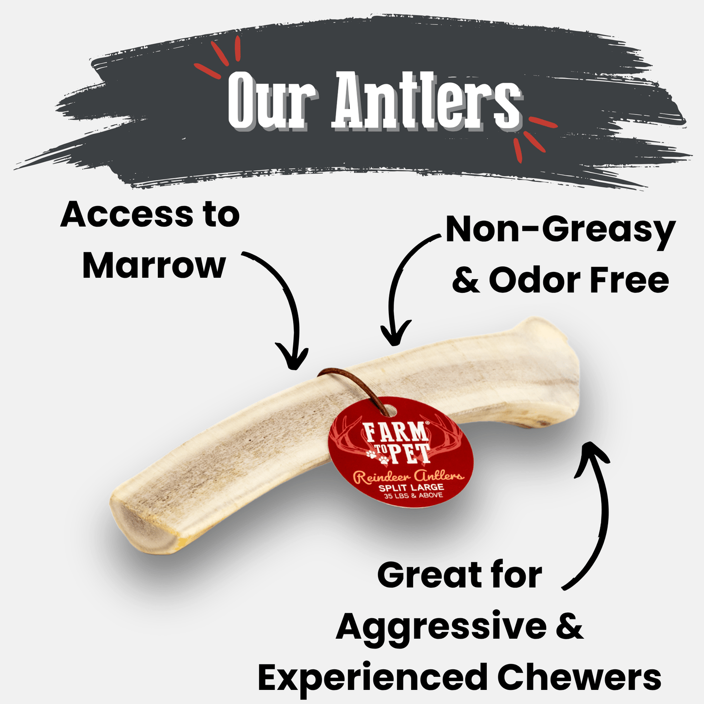 REINDEER ANTLERS FOR DOGS | ANTLER DOG CHEWS FOR AGGRESSIVE CHEWERS