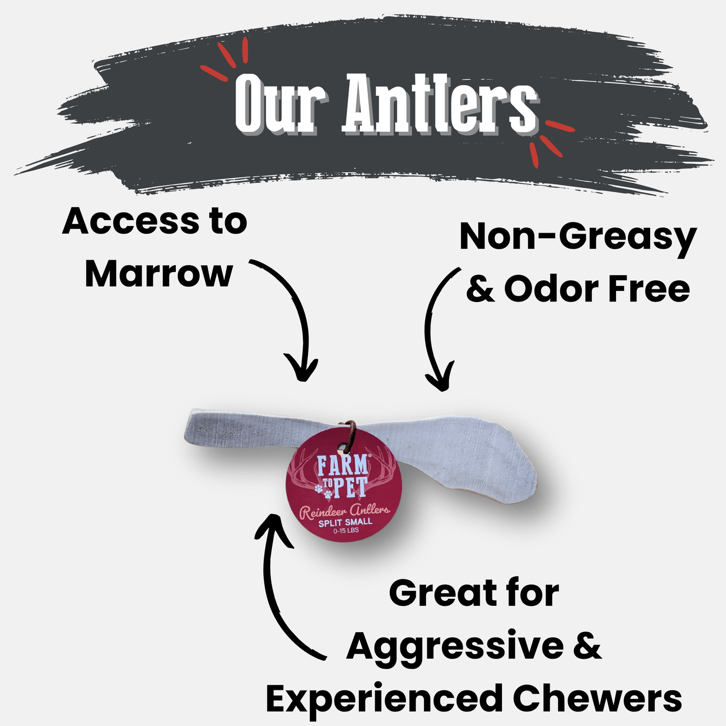 REINDEER ANTLERS FOR DOGS | ANTLER DOG CHEWS FOR AGGRESSIVE CHEWERS